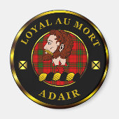 Adairクランバッジとタータン マグネット (正面)