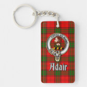 Adair Clan Badge/Tartan Rectangle キーホルダー (正面)