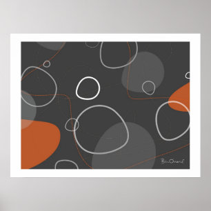 Adakame - Retro-Modern Abstract Poster ポスター