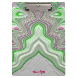 ADALYN 〜 パステル3D! ピンク グリーン ホワイト 光沢仕上げ クリップボード