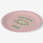 ADALYN ～ヴィンテージお誕生日ケーキ～ ペーパープレート (アングル)