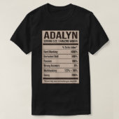 Adalyn Nutrition Facts Name Nickname Alias Title F Tシャツ (デザイン正面)
