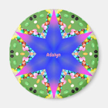 ADALYN ~ Personalised Easter Star Fractal ~ Magnet
