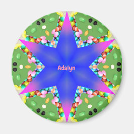 ADALYN ~ Personalised Easter Star Fractal ~ Magnet マグネット