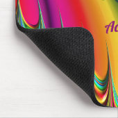 ADALYN ~ Zany Hot Yellow, Blue, Green and Pink Mou マウスパッド (コーナー)