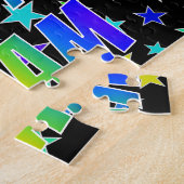 「ADAM」名、おもしろい「ハッピーバースデー」 ジグソーパズル (側面)