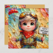 ADAM ～誕生日カード～パラシュート～ (正面/裏面)