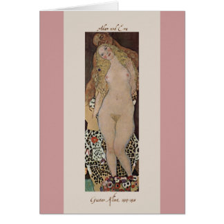 Adam and Eve Gustavクリムト1917-1918カード
