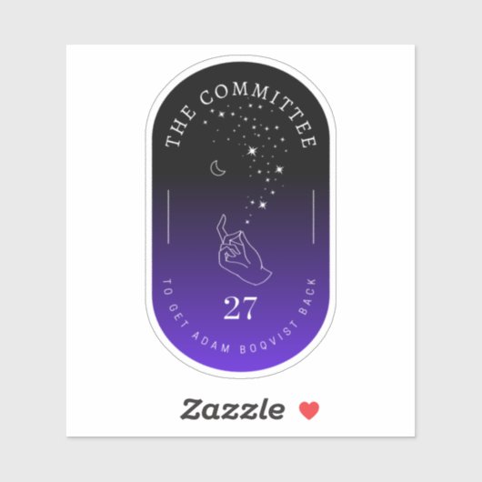 Adam Boqvist Back Twilight Sticker シール (シート)