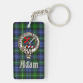 Adam Clan Badge/Tartan Rectangle キーホルダー (裏面)