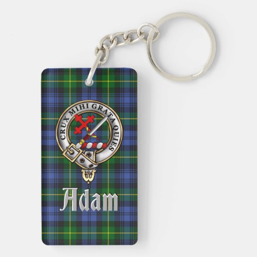 Adam Clan Badge/Tartan Rectangle キーホルダー (裏面)