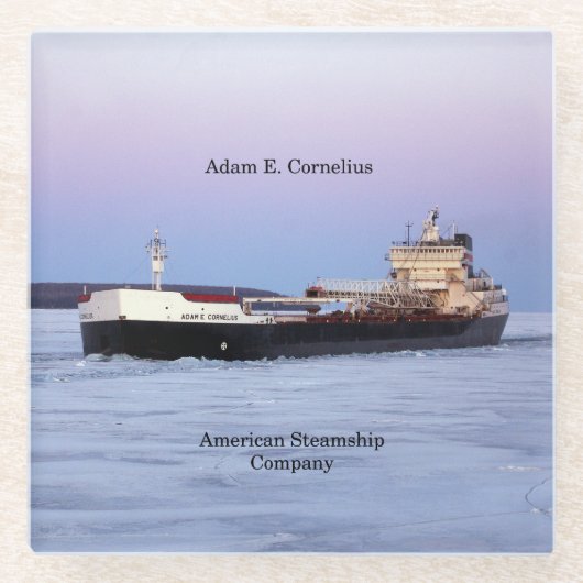 Adam E. Corneliusガラスコースター ガラスコースター (正面)