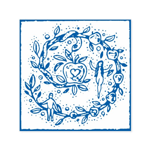 ADAM & EVE, APPLE IN GARDEN OF EDEN FOLKARTリース セルフインキングスタンプ (デザイン)