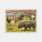 Adam Forepaugh & Sells Brothersのサーカスポスター フリースブランケット (正面(横))