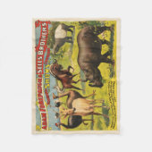 Adam Forepaugh & Sells Brothersのサーカスポスター フリースブランケット (正面)