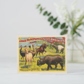 Adam Forepaugh & Sells Brothersのサーカスポスター ポストカード (スタンド正面)