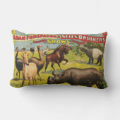 Adam Forepaugh & Sells Brothersのサーカスポスター ランバークッション (正面)