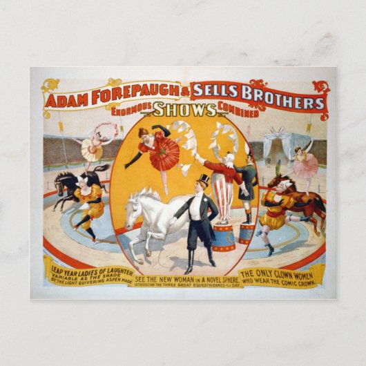 Adam Forepaugh & Sells Brothers ポストカード (正面)