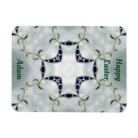 ADAM ~ Green and Blue Easter ~ card magnet ~ マグネット (横)