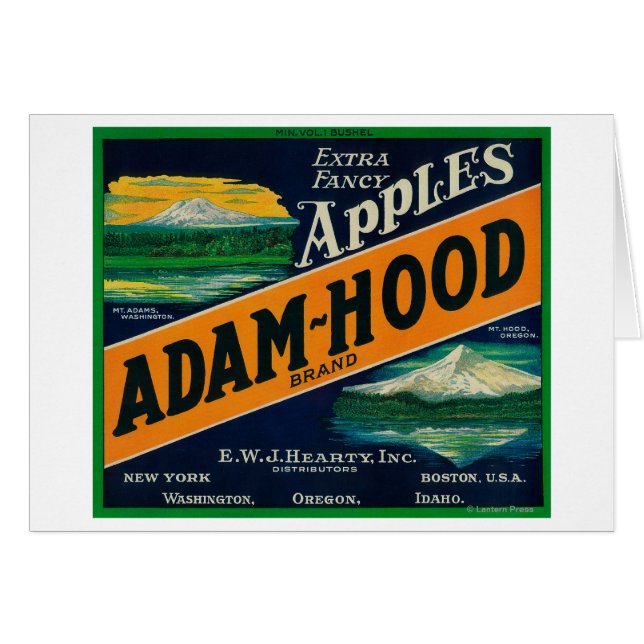 Adam-Hood Apple Crate LabelHood川、または (正面横)
