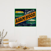 Adam-Hood Apple Crate LabelHood川、または ポスター (キッチン)