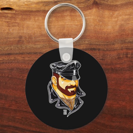 Adam Likes Leather Hat  キーホルダー (正面)