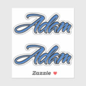 Adam Name blue Aufkleber Sticker Stickerset シール (シート)