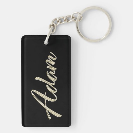 Adam Name whitegold Schlüsselanhänger Anhänger キーホルダー (裏面)