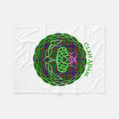 Adam Scottish Tartan Celtic Thistle フリースブランケット (正面(横))