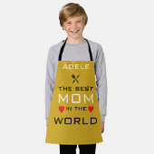Adam the best mom in the world gold エプロン (着用した状態)