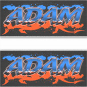 Adam Vorname Name Graffiti Aufkleber Sticker シール (正面)