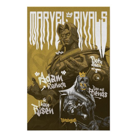 Adam Warlock – Marvel Rivals Fanart ポスター (正面)