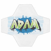Adam Your Name Graffiti Brick Wall Stylized サッカーボール (フラット)