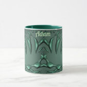 ADAM ~ Zany 3D Fractal ~ Green 3D Mug マグカップ (中央)