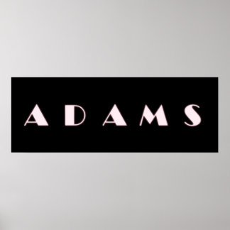 ADAMSアルファベットレター名アート ポスター