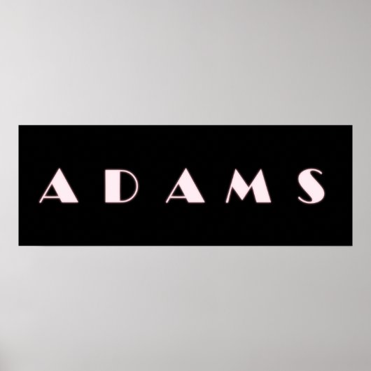 ADAMSアルファベットレター名アート ポスター (正面)