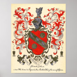 Adams Coat of Arms (11" x 14") ポスター