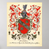 Adams Coat of Arms (16" x 20") ポスター (正面)