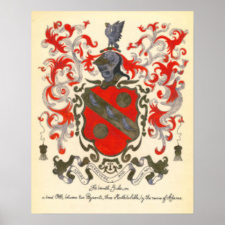 Adams Coat of Arms (16" x 20") ポスター