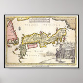 Adams Japan Map 1707 ポスター (正面)