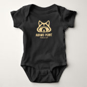 Adams Point Raccoon Baby T-Shirt ベビーボディスーツ (正面)