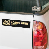 Adams Point Raccoon Bumper Sticker バンパーステッカー (トラック上)