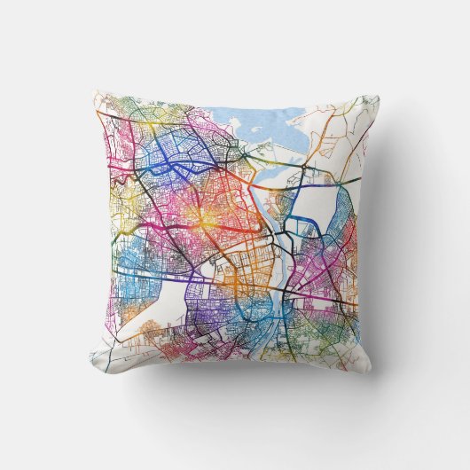 Adana Türkiye City Map クッション (正面)