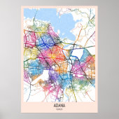 Adana Türkiye City Map ポスター (正面)