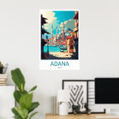 Adana Vintage Travel Poster Ski National Park ポスター (ホームオフィス)