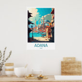 Adana Vintage Travel Poster Ski National Park ポスター (キッチン)