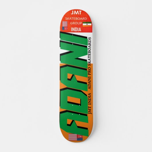 ADANI JMT INDIA 7 3/4" スケートボードデッキ (正面)
