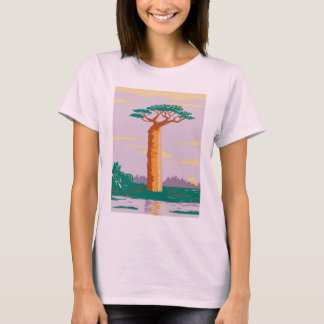 Adansonia grandidieriマダガスカルバオバブTシャツ Tシャツ