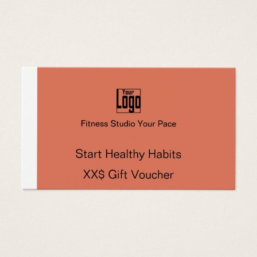 Adaptable Fitness Beginner Promo Gift Voucher Card (正面)