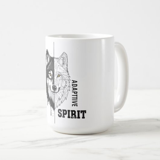 Adaptive Spirit Wolf Coffee Mug コーヒーマグカップ (正面右)